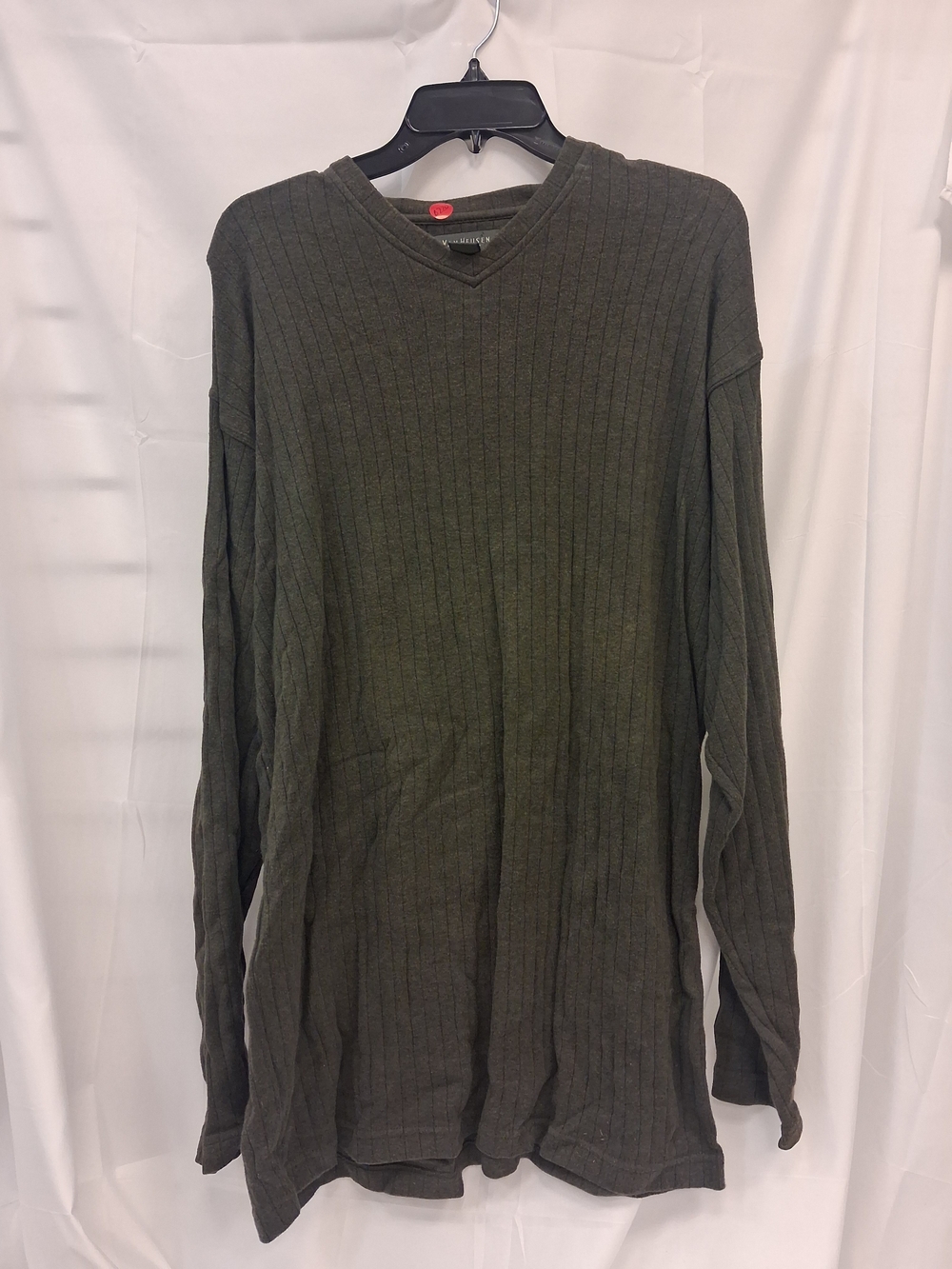 Van Heusen Gray Crewneck Ribbed Knit Sweater